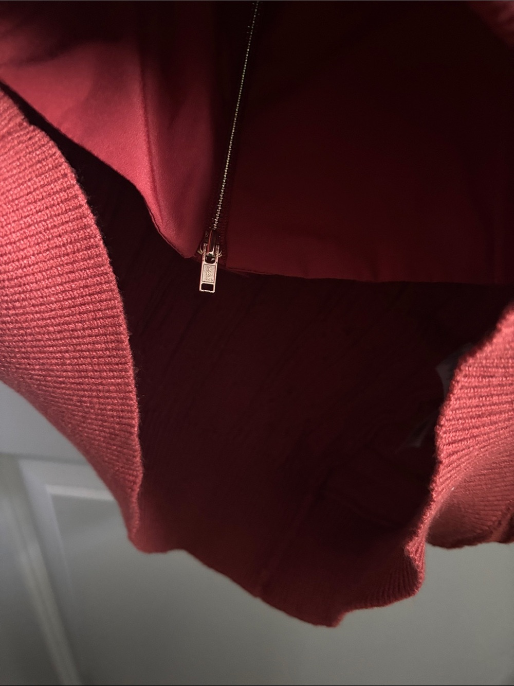 ASOS Rust Cable-Knit Wrap Mini Dress - Picture 5 of 5